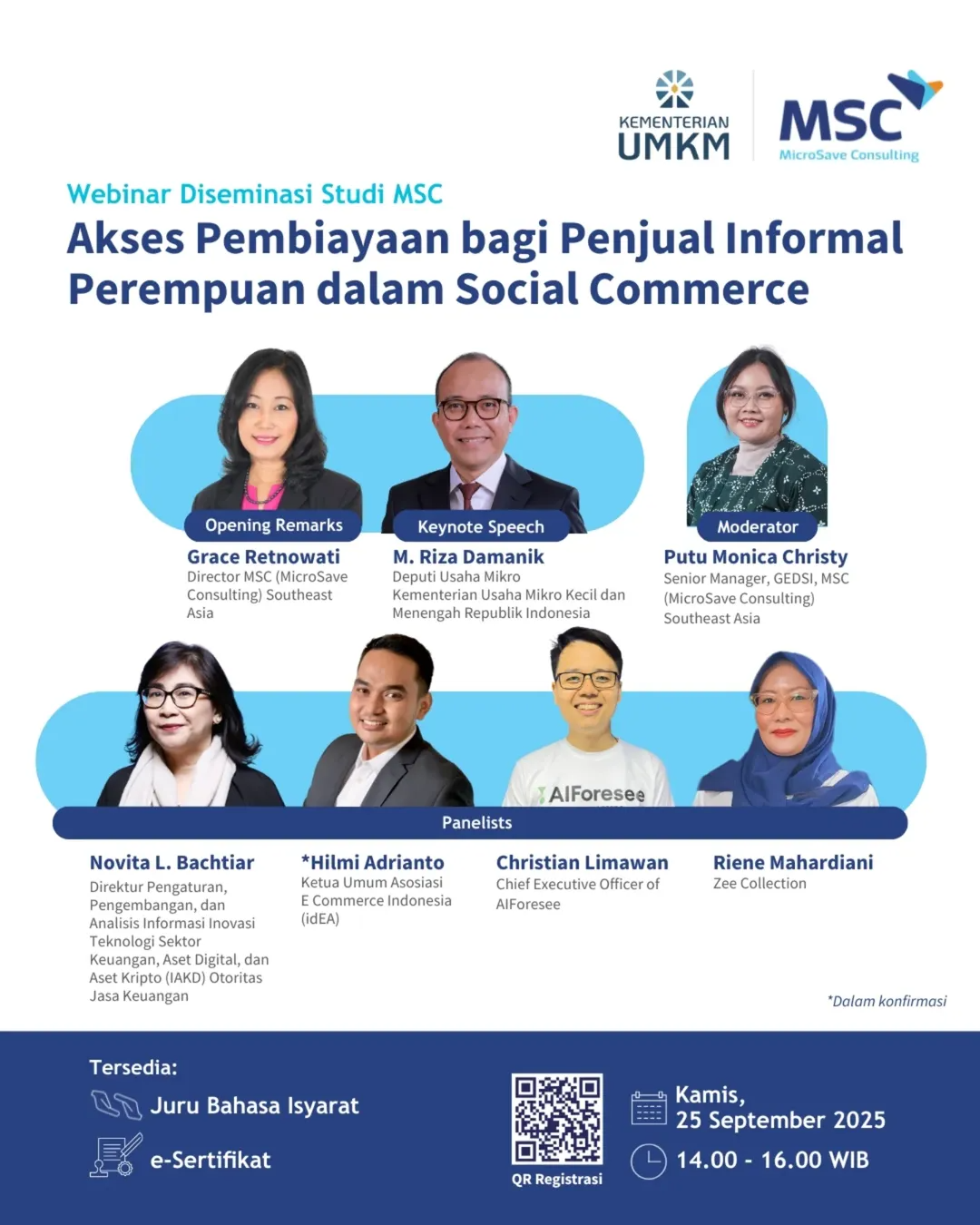 Webinar Diseminasi Studi MSC