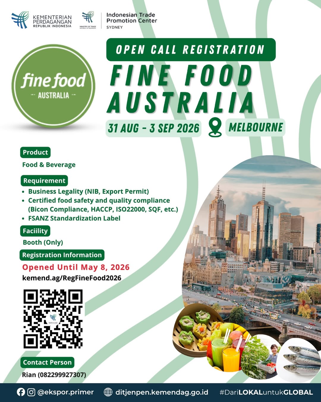 Open Call Registration Fine Food Australia
