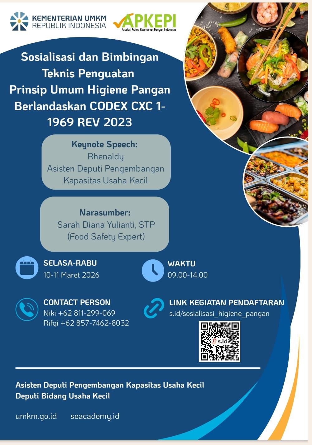 Sosialisasi & Bimbingan Teknis Penguatan Prinsip Umum Higiene Pangan