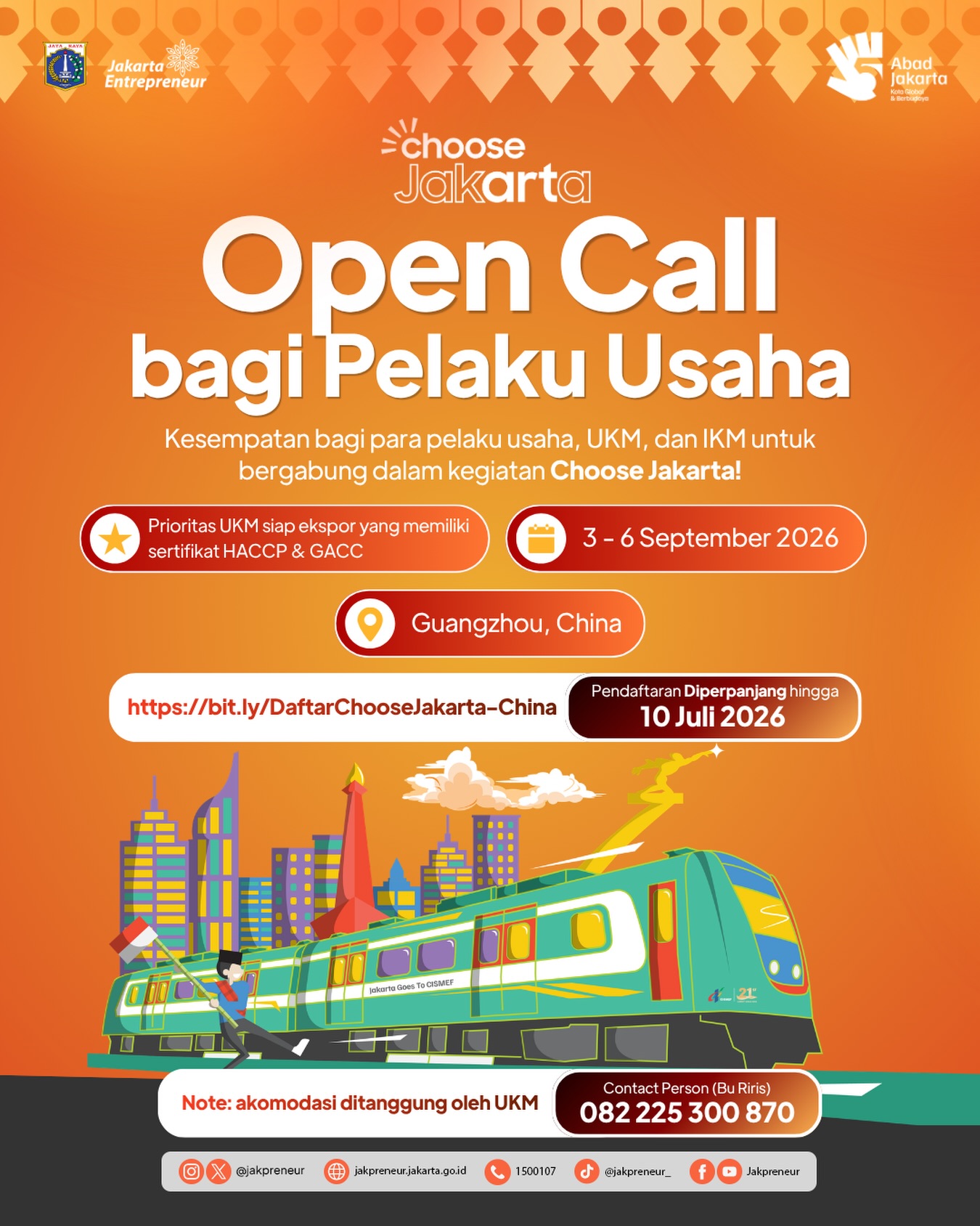Choose Jakarta Open Call UMKM: Kesempatan Membawa Produk Jakarta ke Pasar Global