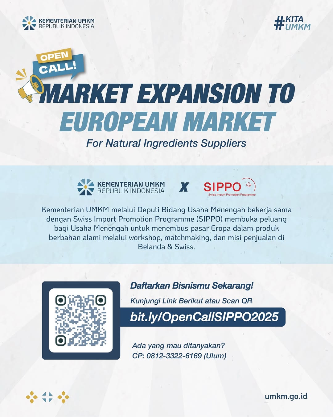 OPEN CALL : Market Expansion To European Market