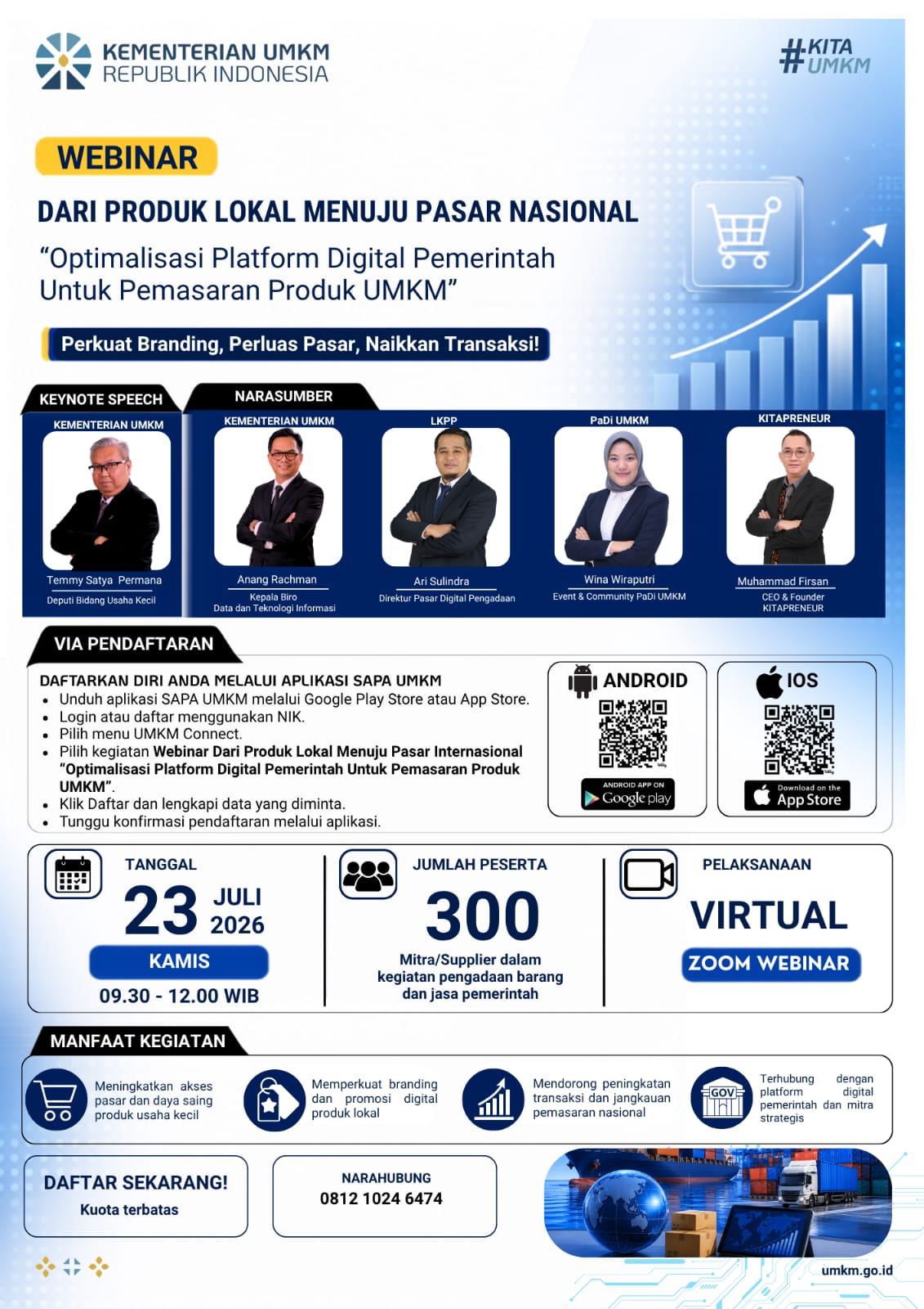 Webinar Dari Produk Lokal Menuju Pasar Nasional