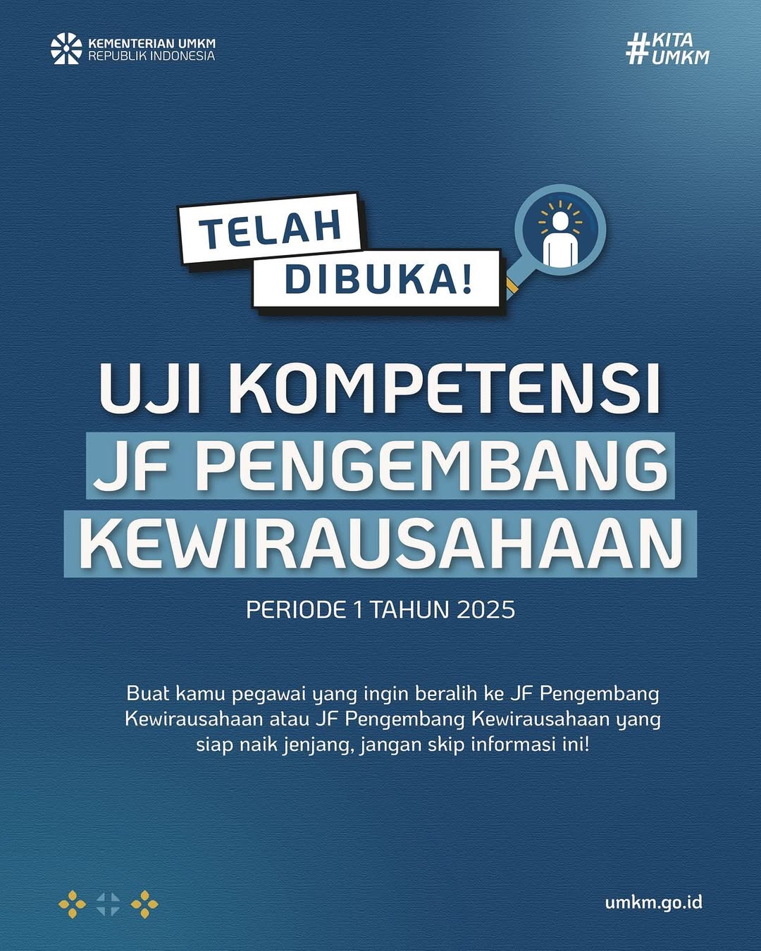 Uji Kompetensi JF Pengembang Kewirausahaan Periode 1 Tahun 2025